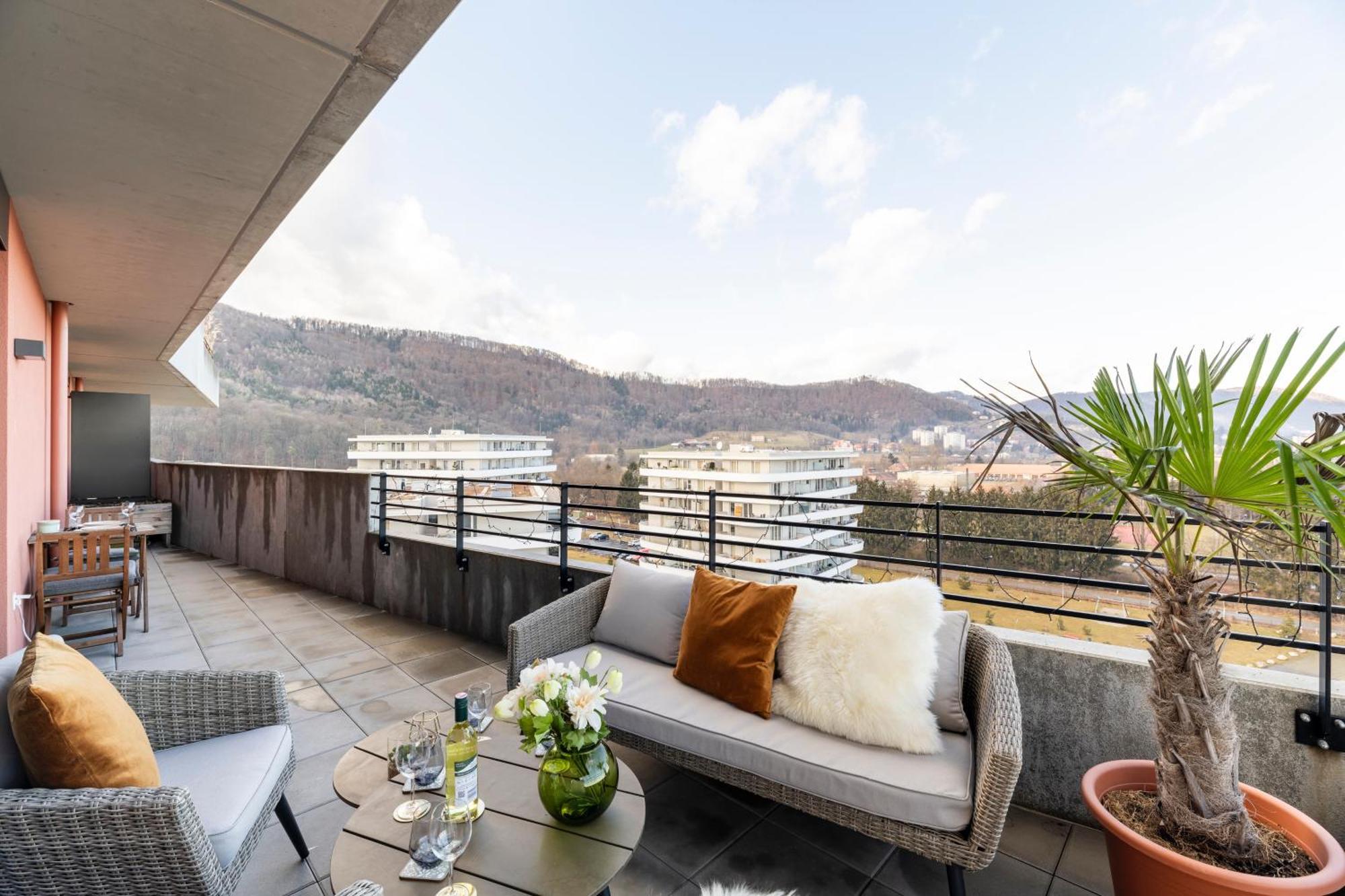 Edler Wohnraum Panoramablick 3 Sz Boxspringbetten, E-Ladestation, Kaffeevollautomat, Klima, Lift, Terrasse & 2Xtg Štýrský Hradec Exteriér fotografie